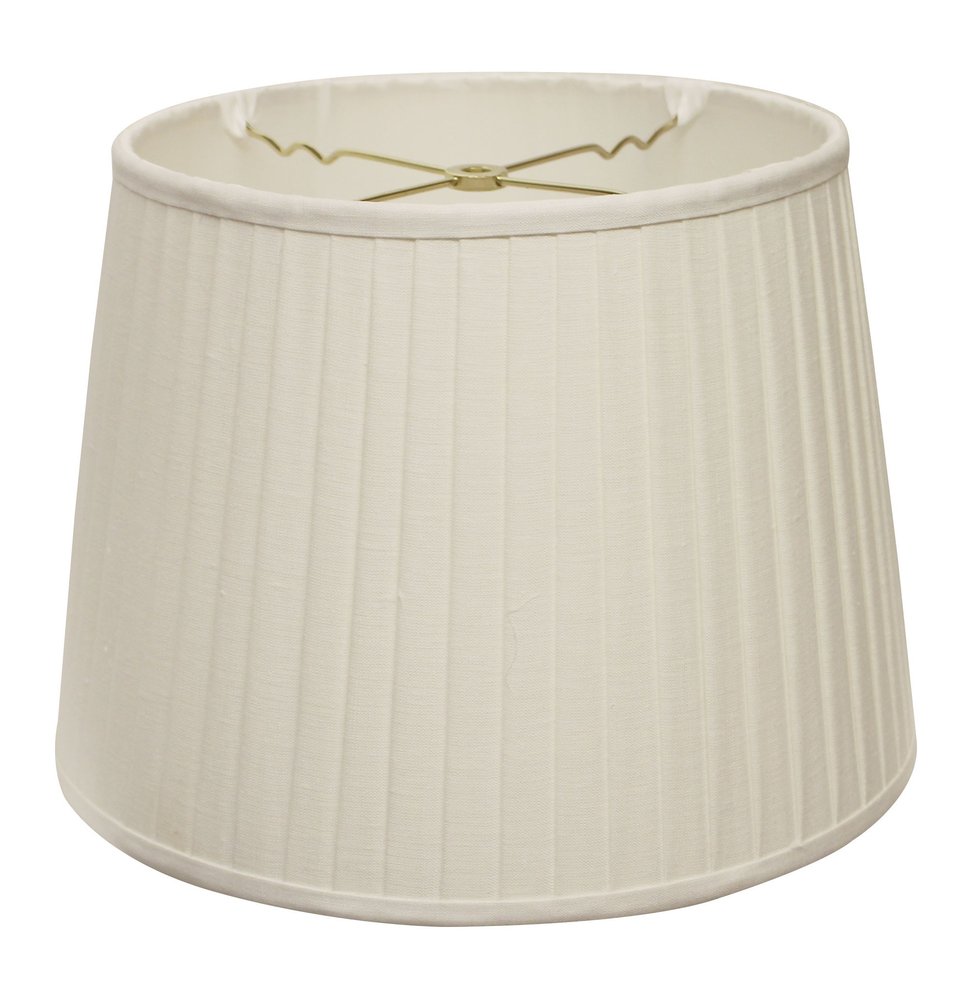 White Linen Pleated Empire Lamp Shade