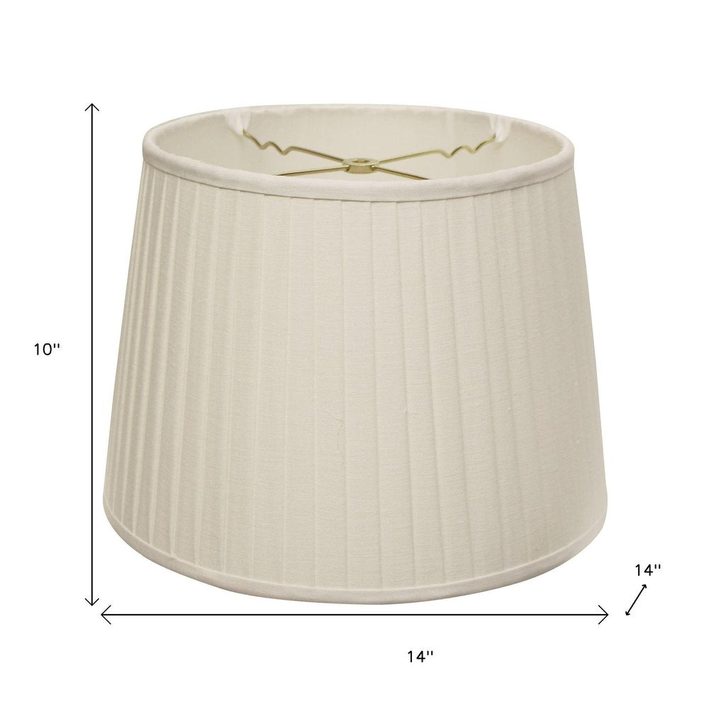 White Linen Pleated Empire Lamp Shade