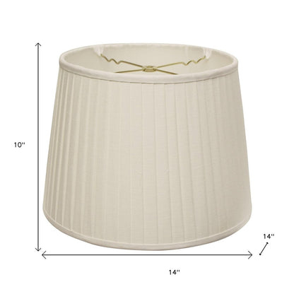 White Linen Pleated Empire Lamp Shade