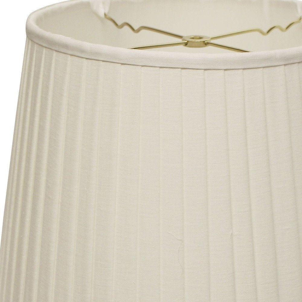 White Linen Pleated Empire Lamp Shade