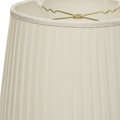 White Linen Pleated Empire Lamp Shade