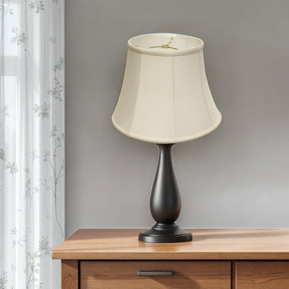 White Monay Shantung Silk Bell Lamp Shade