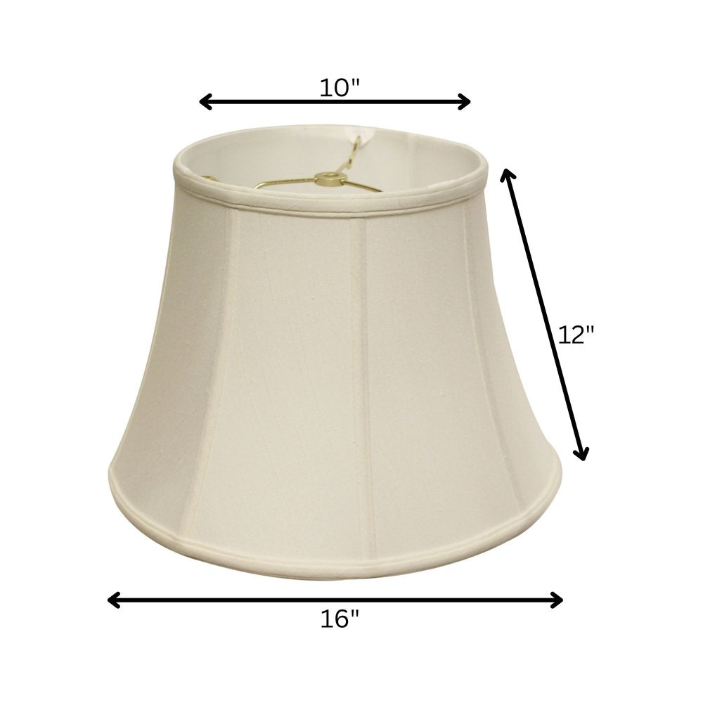 White Monay Shantung Silk Bell Lamp Shade