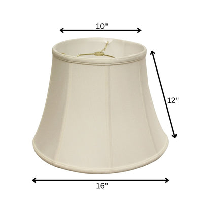 White Monay Shantung Silk Bell Lamp Shade