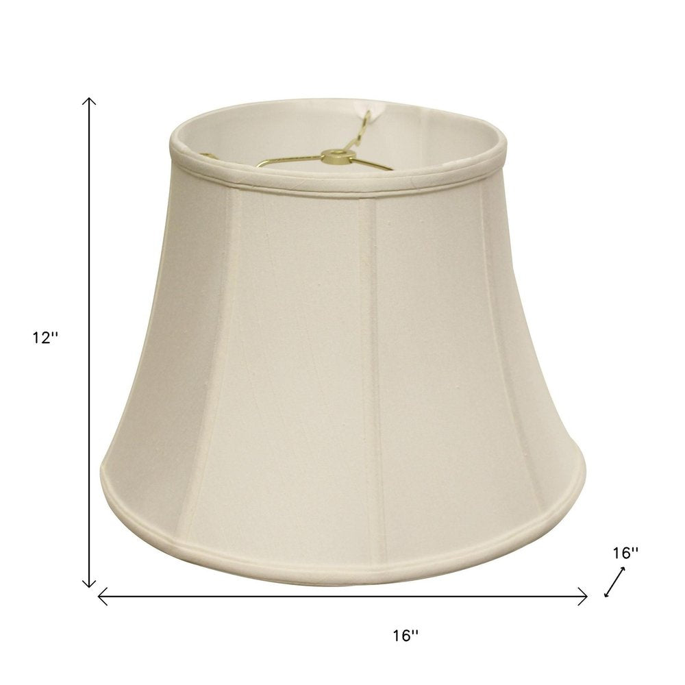 White Monay Shantung Silk Bell Lamp Shade