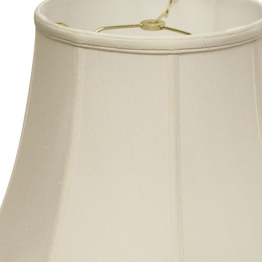 16" White Altered Bell Monay Shantung Lampshade