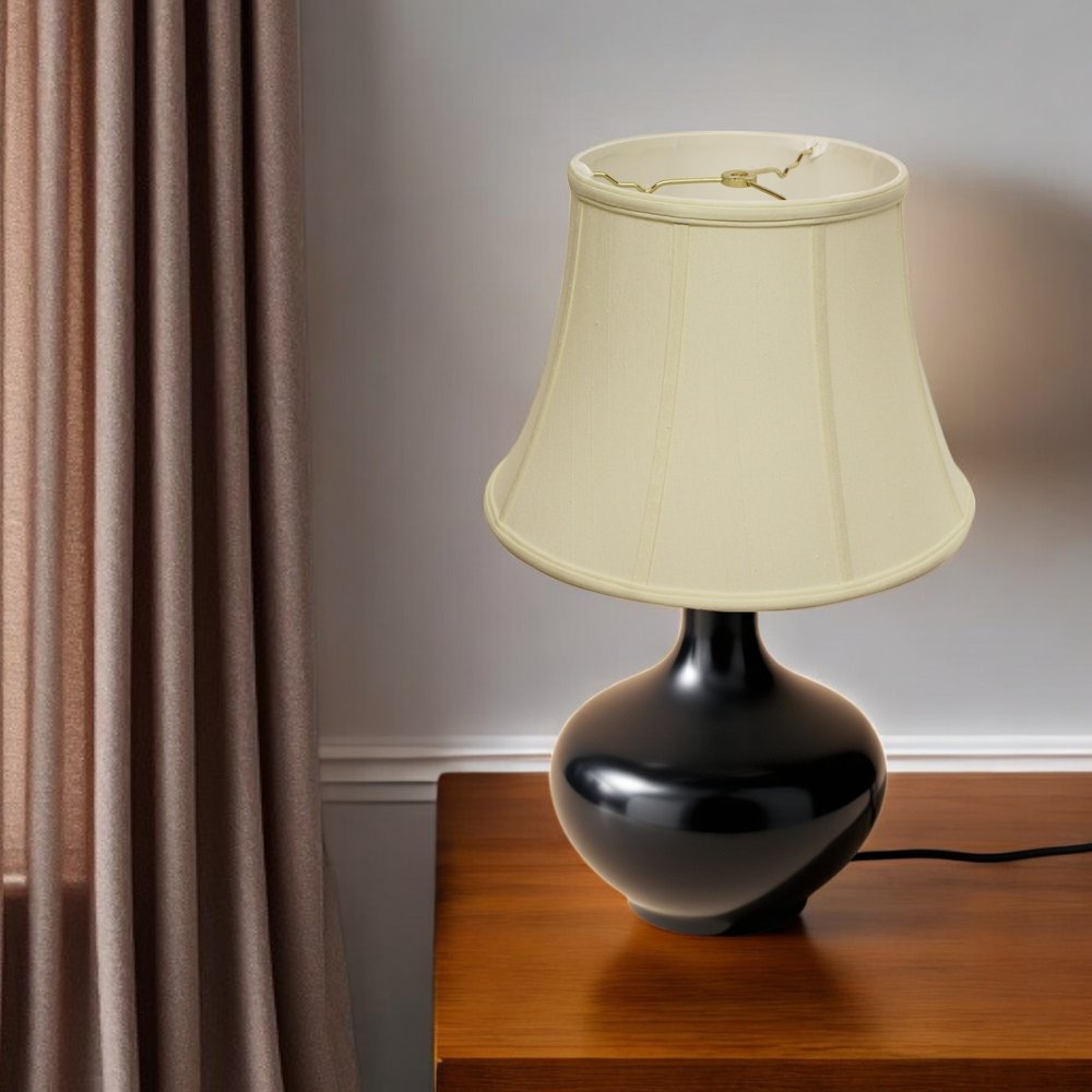 Ivory Monay Shantung Silk Bell Lamp Shade