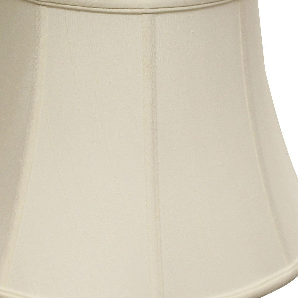 18" White Altered Bell Monay Shantung Lampshade