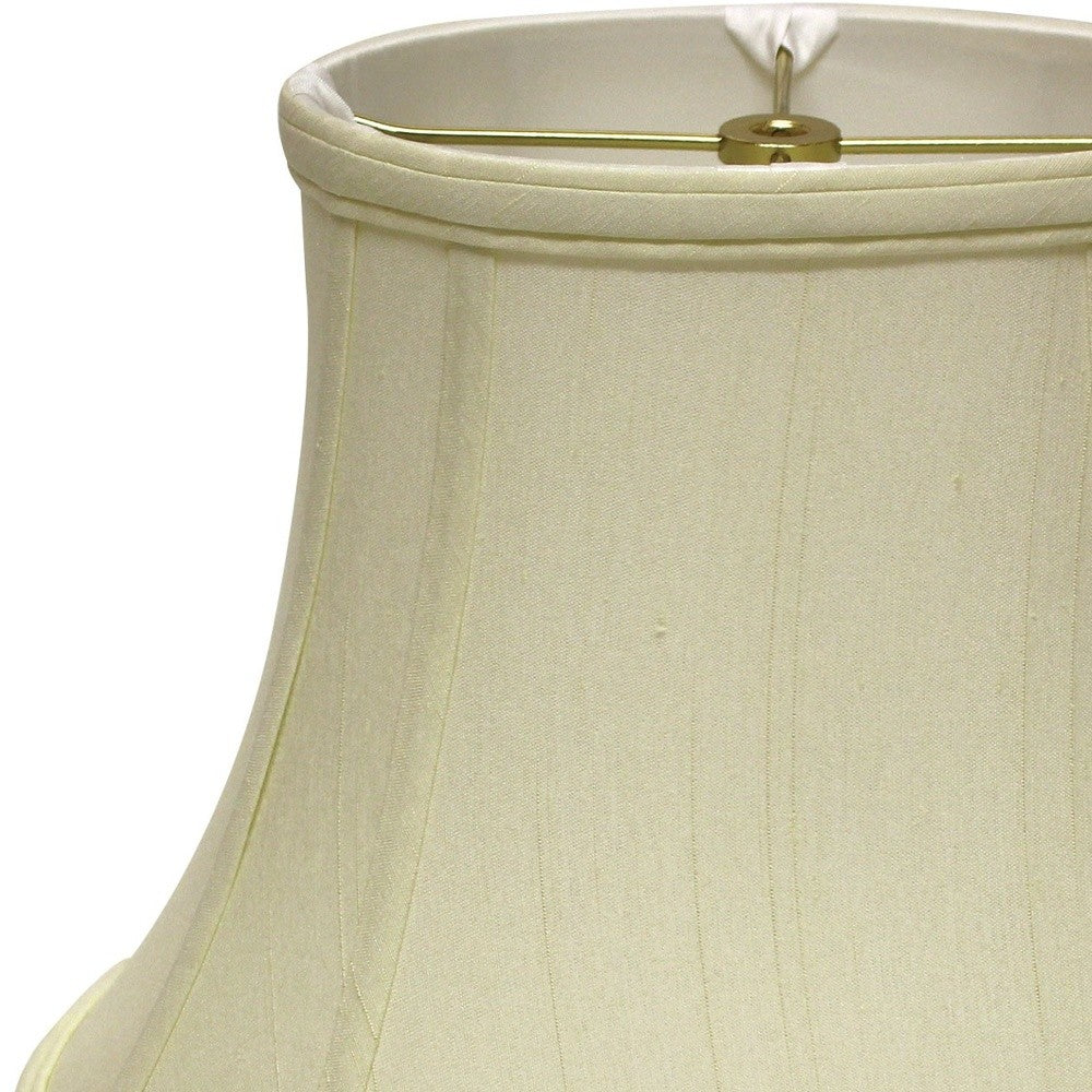 19" Ivory Reversed Oval Monay Shantung Lampshade