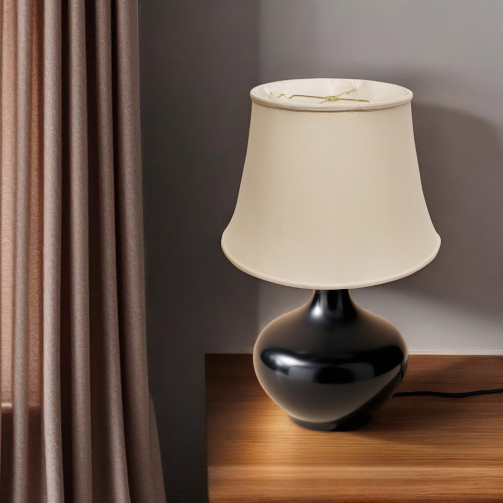 Champagne Pongee Silk Bell Lamp Shade