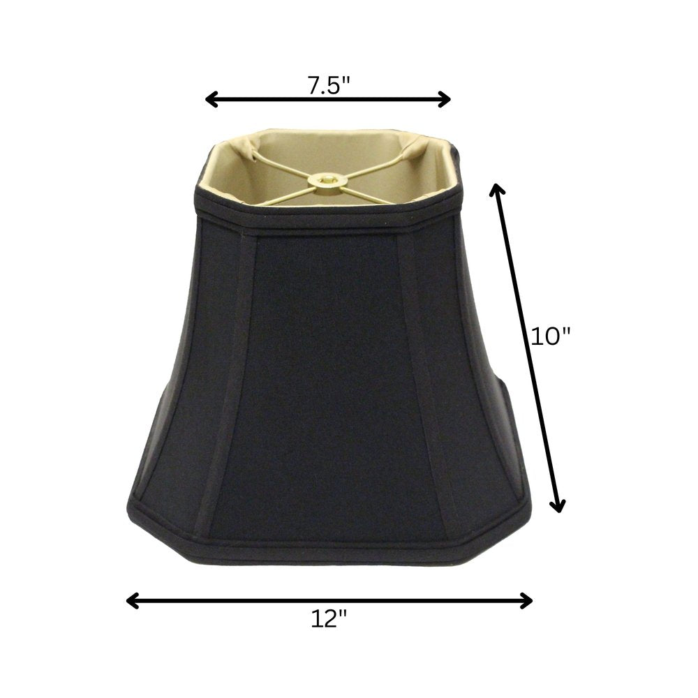 Black No Slub Innsbruck Square Lamp Shade