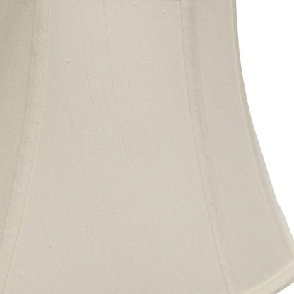 White Monay Shantung Silk Square Lamp Shade