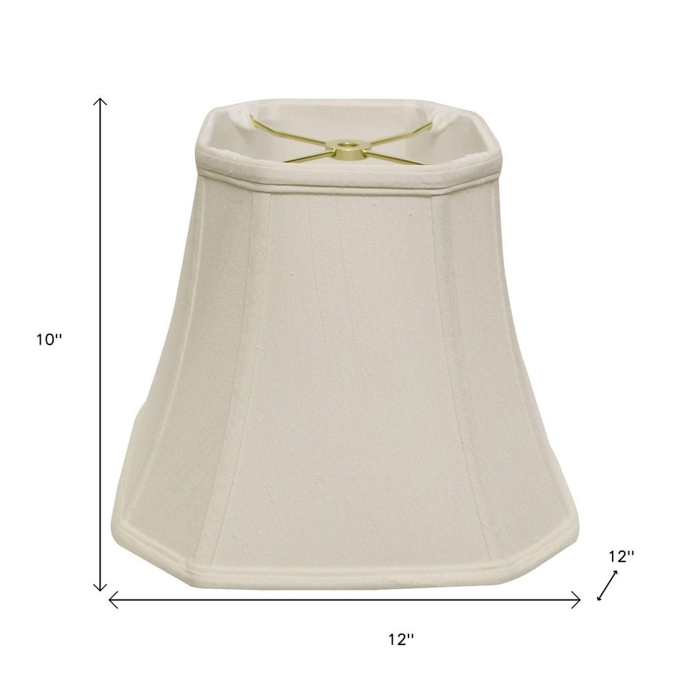 White Monay Shantung Silk Square Lamp Shade