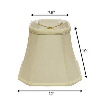 Ivory Monay Shantung Silk Square Lamp Shade