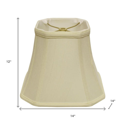 Ivory Monay Shantung Silk Square Lamp Shade