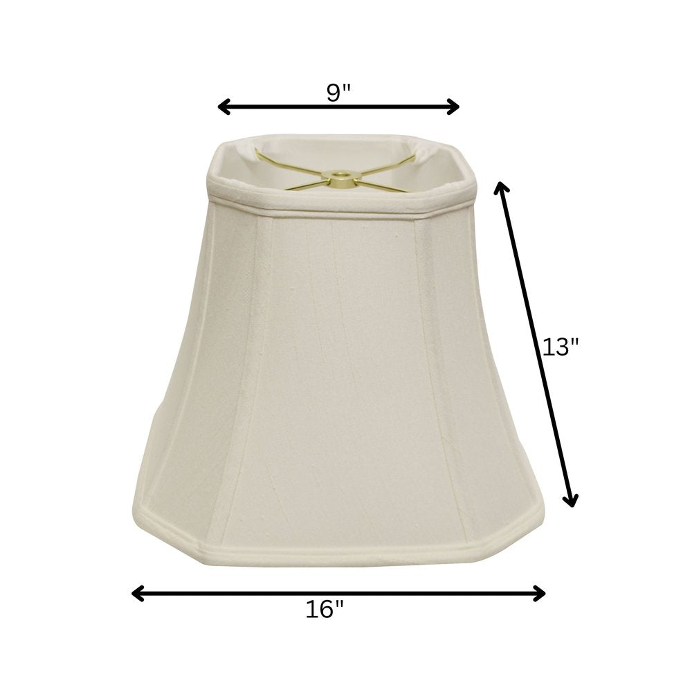 White Monay Shantung Silk Square Lamp Shade