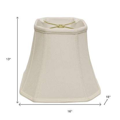 White Monay Shantung Silk Square Lamp Shade