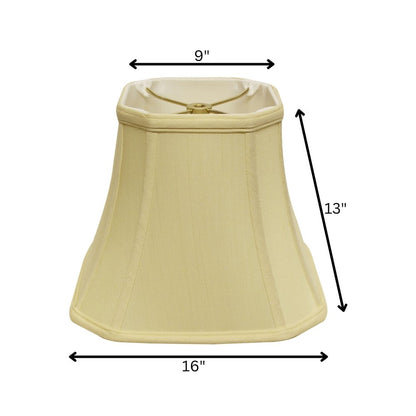 Antiqued White Monay Shantung Silk Square Lamp Shade