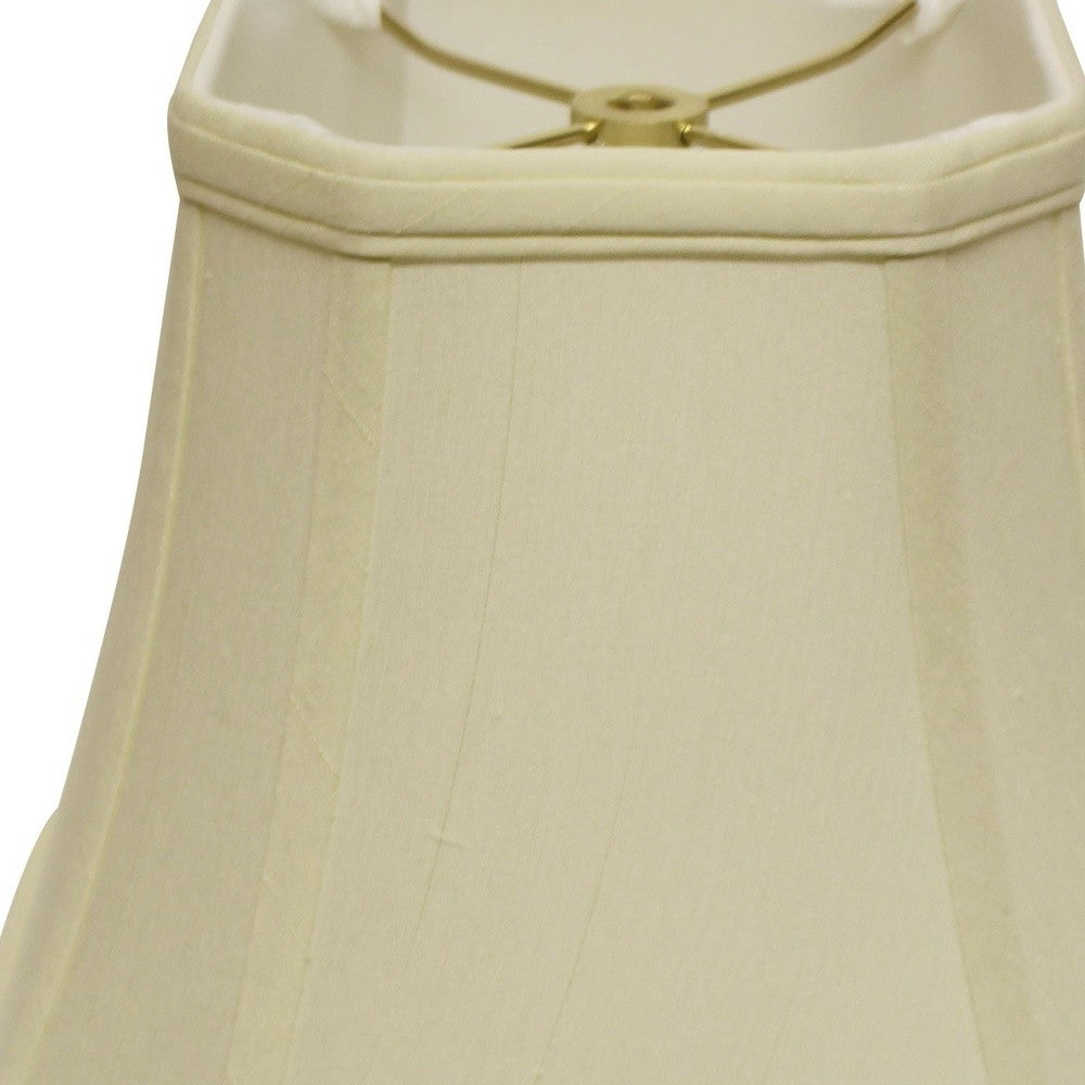 16" Ivory Slanted Square Bell Monay Shantung Lampshade