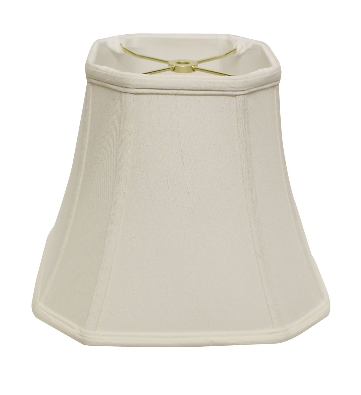 18" White Slanted Square Bell Monay Shantung Lampshade