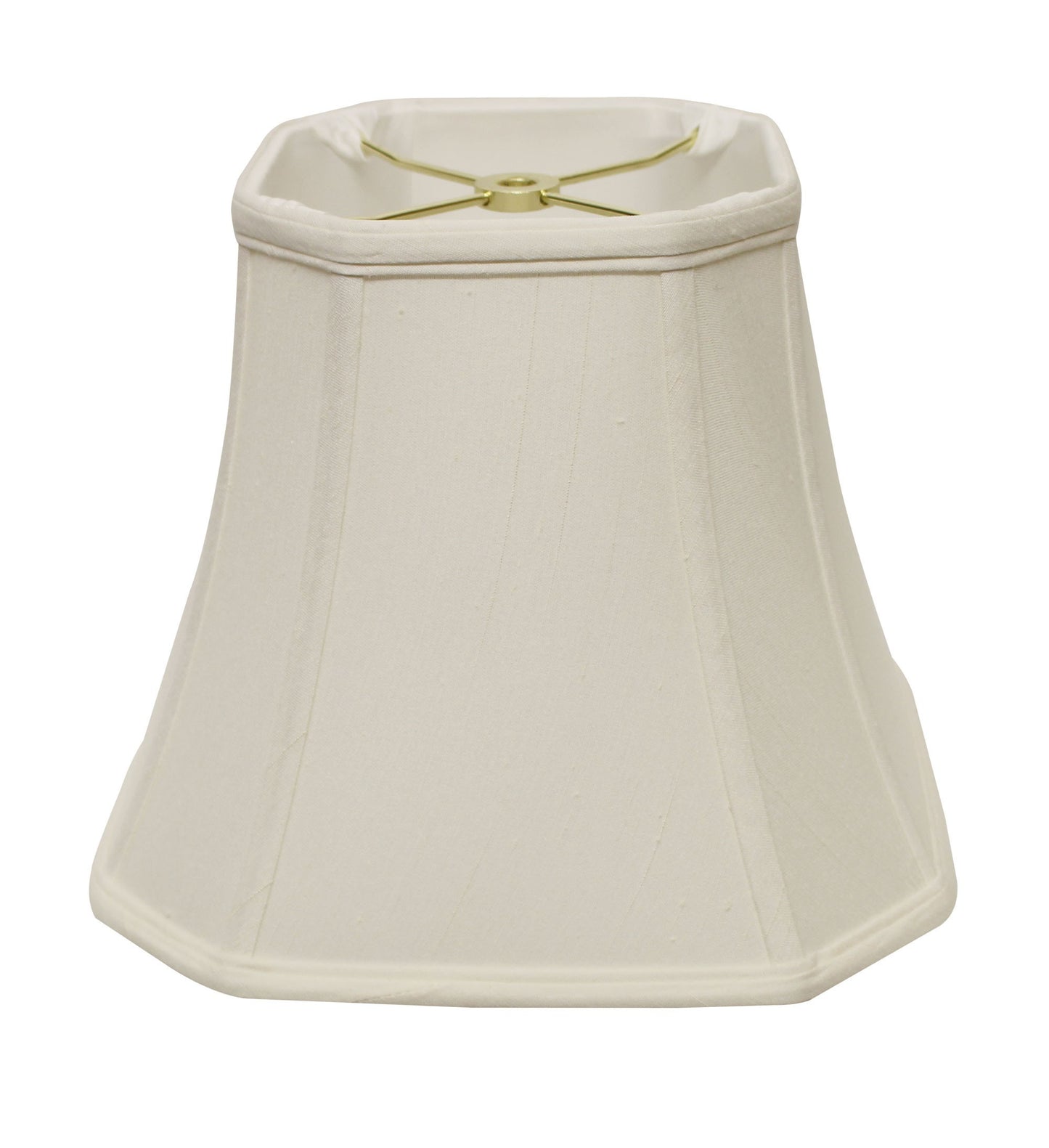 18" White Slanted Square Bell Monay Shantung Lampshade