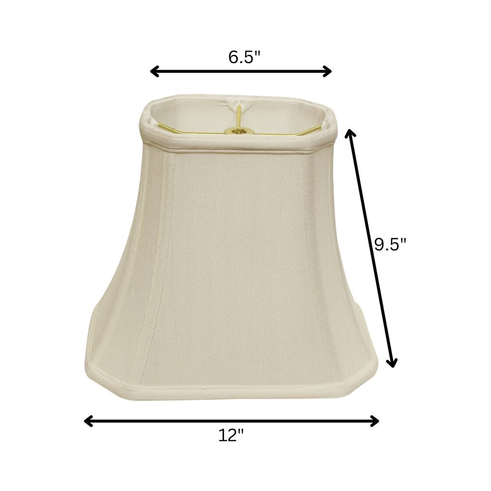 White Monay Shantung Silk Bell Lamp Shade