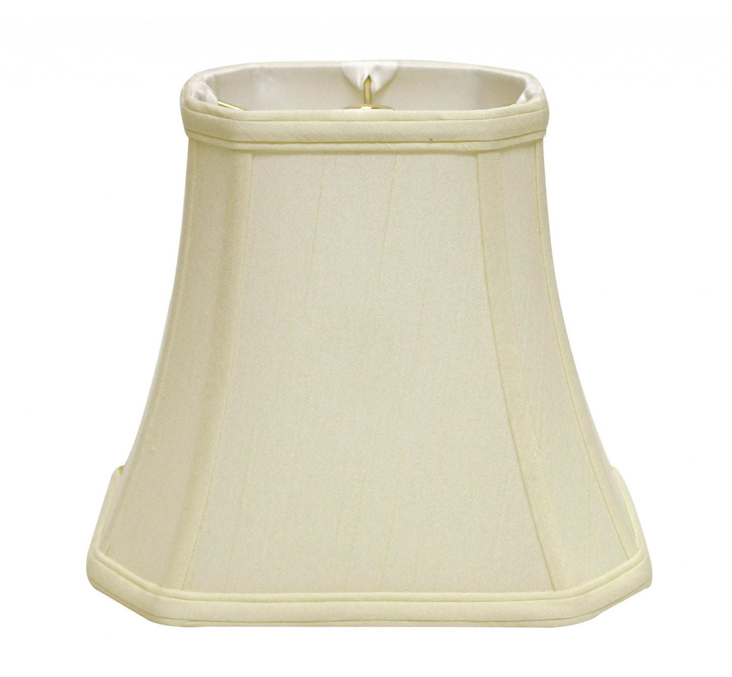 12" Ivory Slanted Rectangle Bell Monay Shantung Lampshade