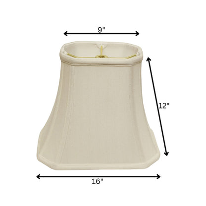 White Monay Shantung Silk Bell Lamp Shade