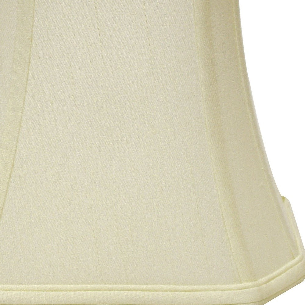 18" Ivory Slanted Rectangle Bell Monay Shantung Lampshade