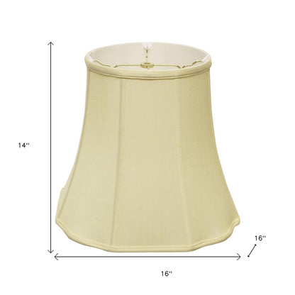Antiqued White Monay Shantung Silk Bell Lamp Shade