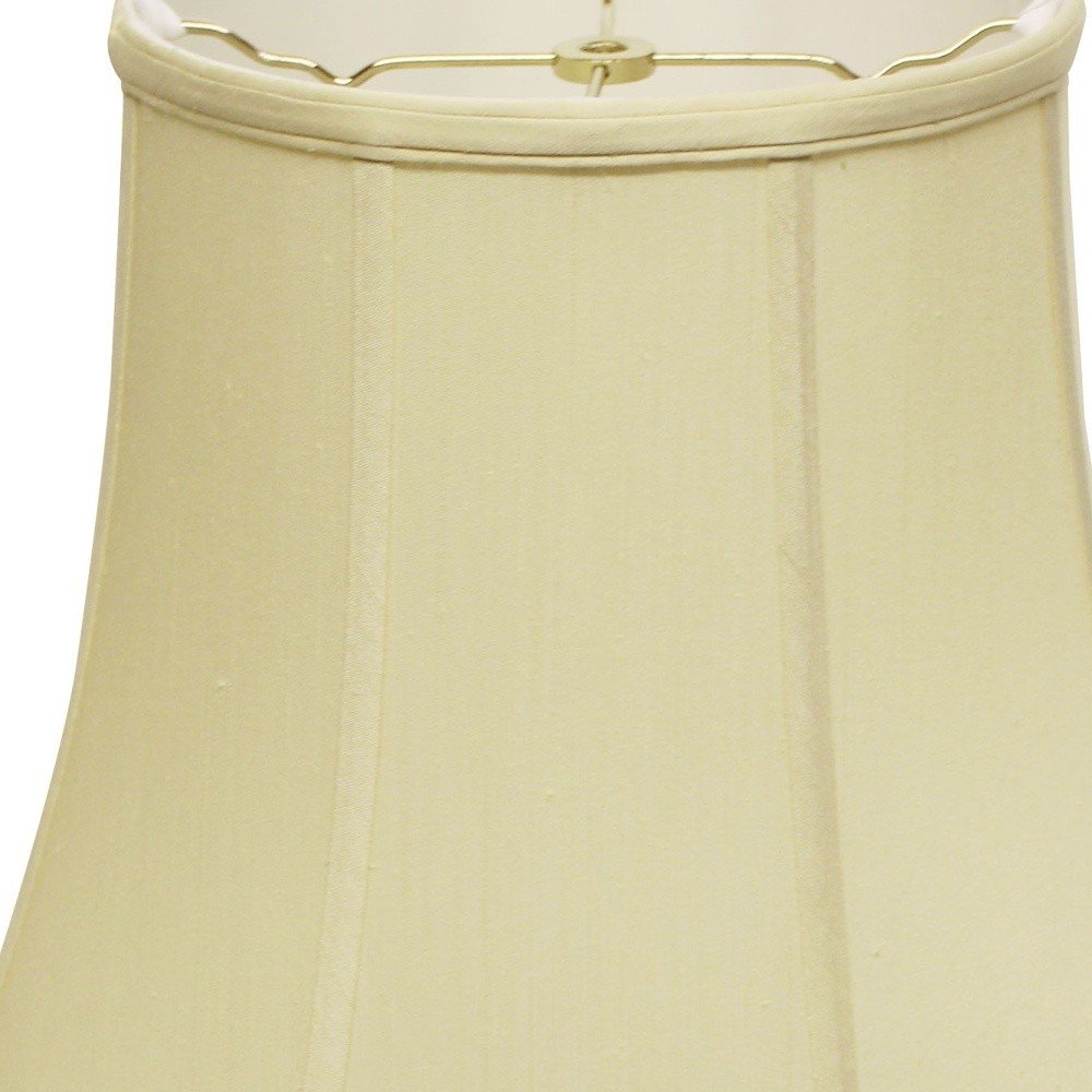 Antiqued White Monay Shantung Silk Bell Lamp Shade