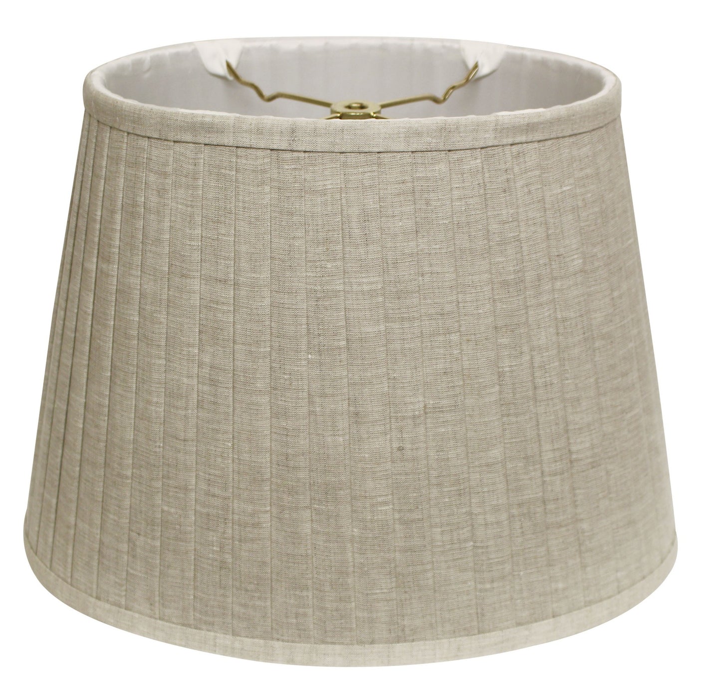 16" Cream Slanted Oval Linen Lampshade