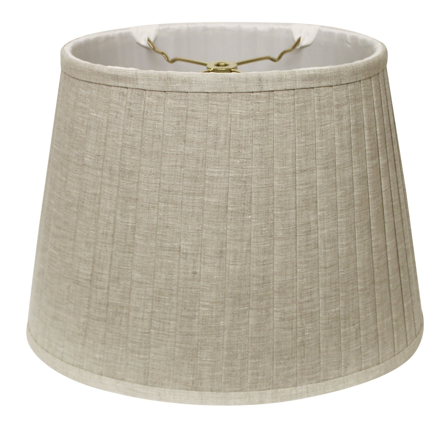 16" Cream Slanted Oval Linen Lampshade