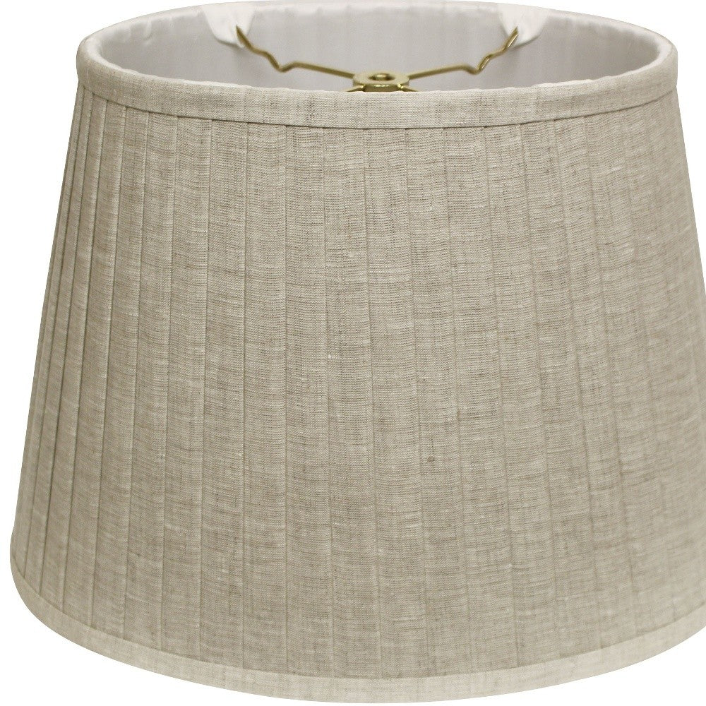 16" Cream Slanted Oval Linen Lampshade