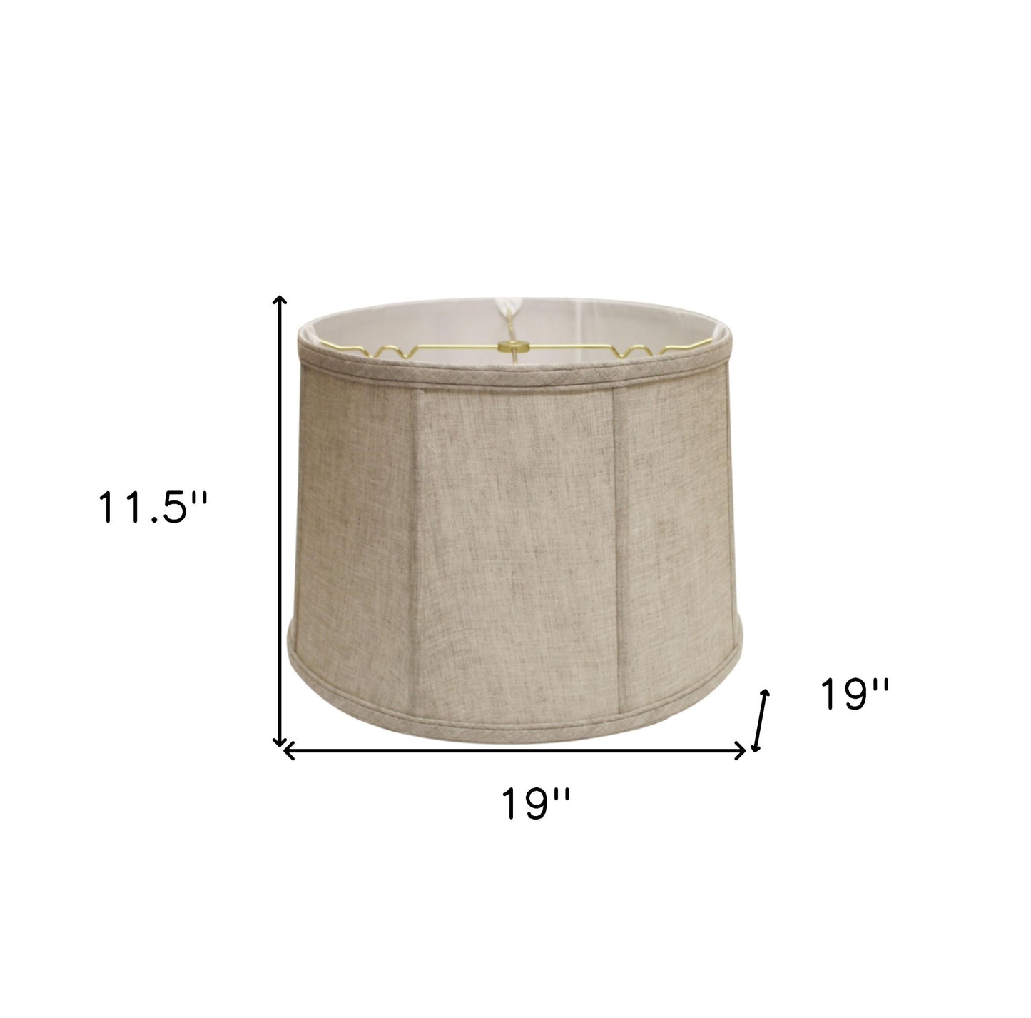 19" Cream Throwback Drum Linen Lampshade