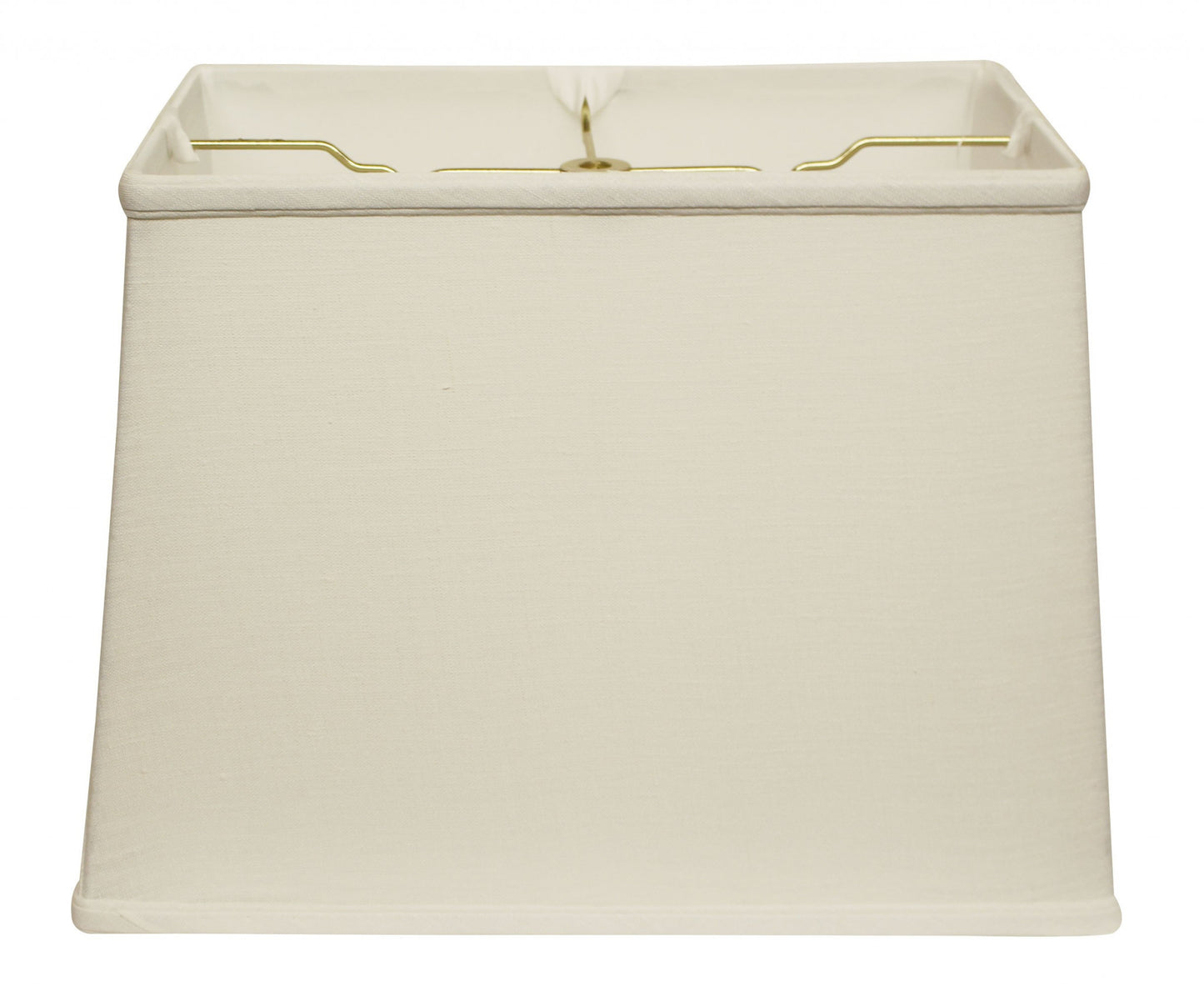 16" White Throwback Rectangle Linen Lampshade