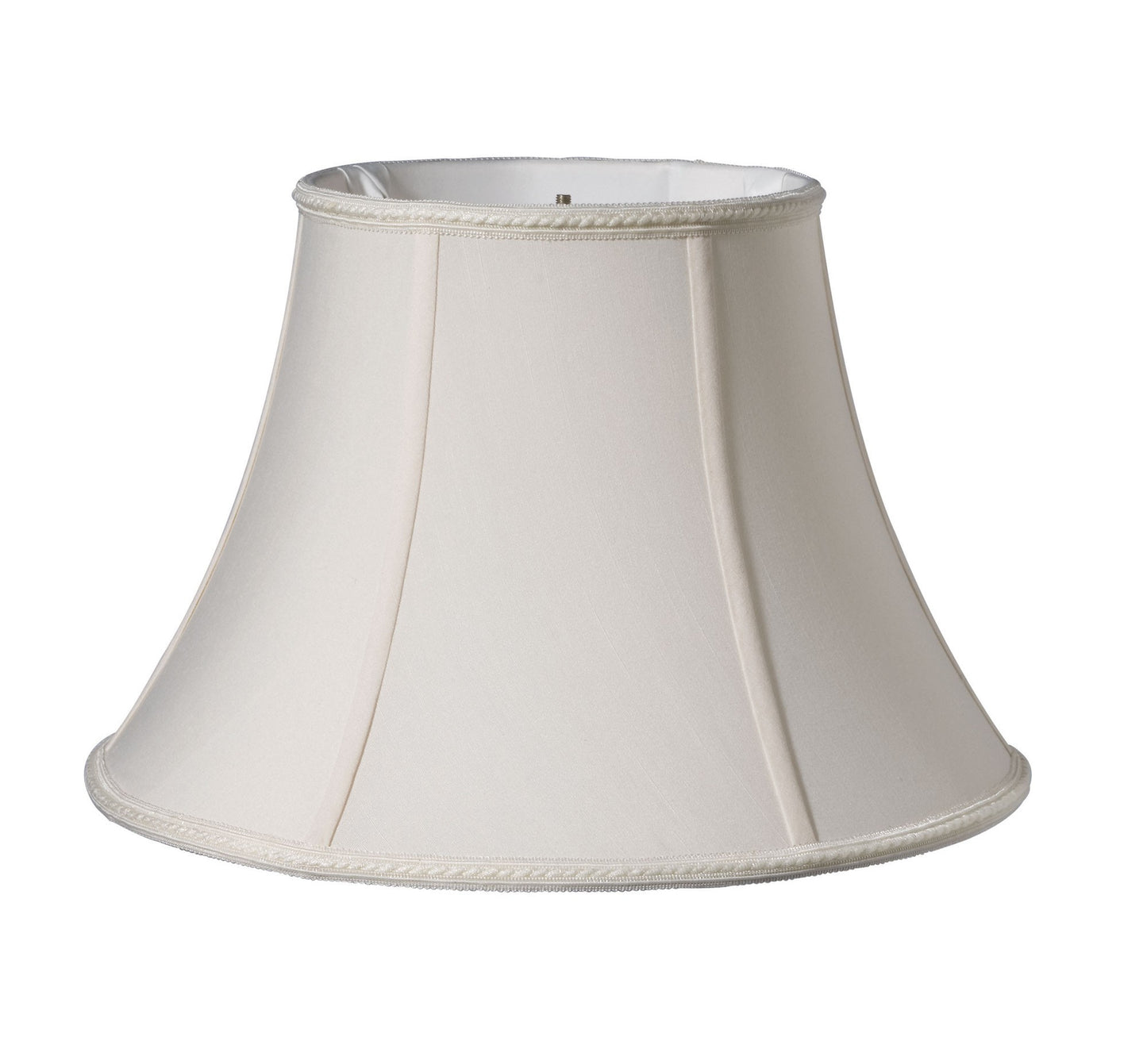 12" Cream Slanted Bell Shantung Lampshade