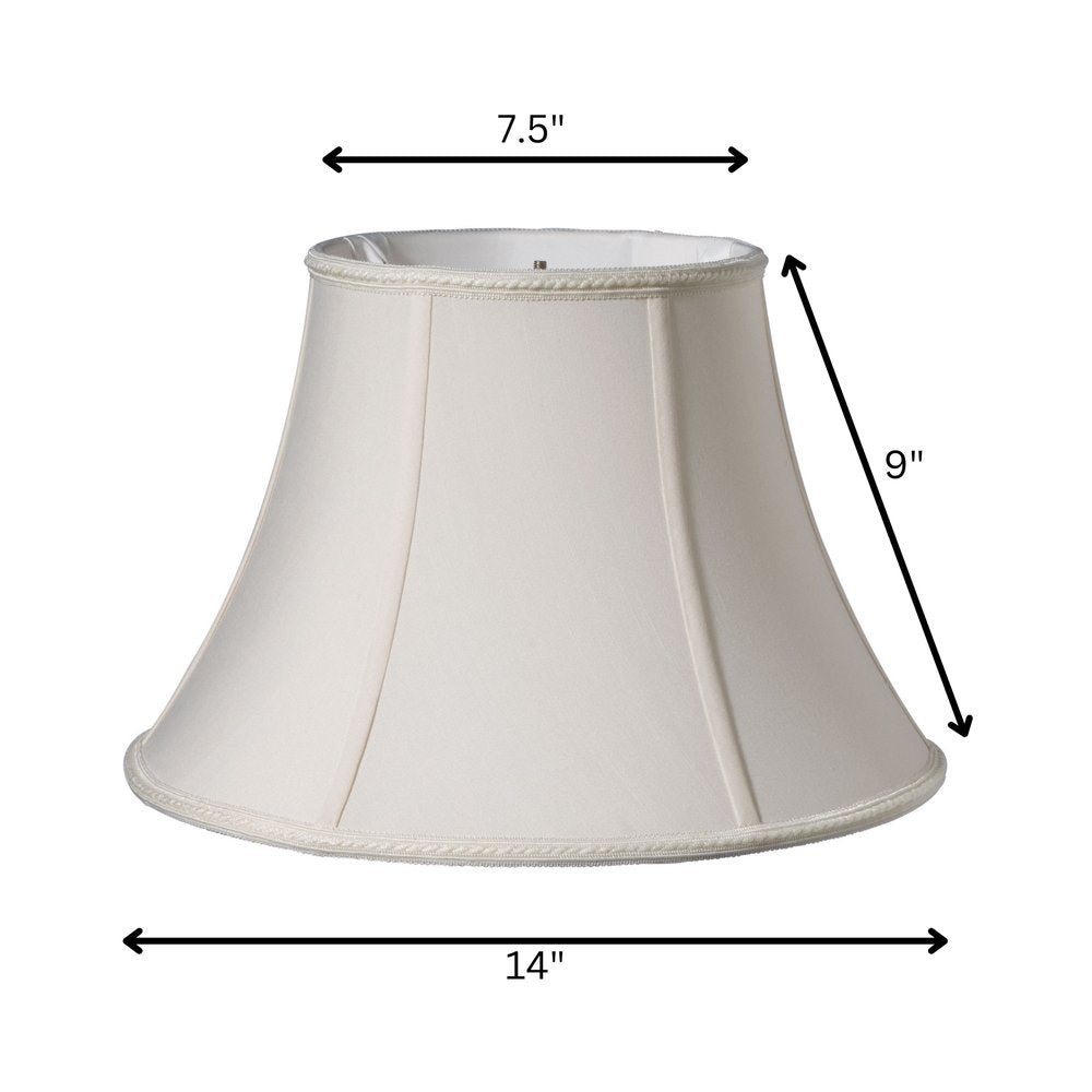 Cream Shantung Silk Bell Lamp Shade