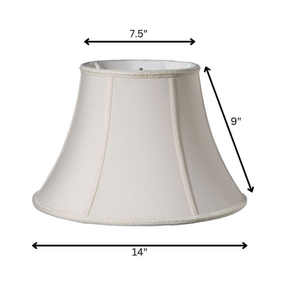 Cream Shantung Silk Bell Lamp Shade