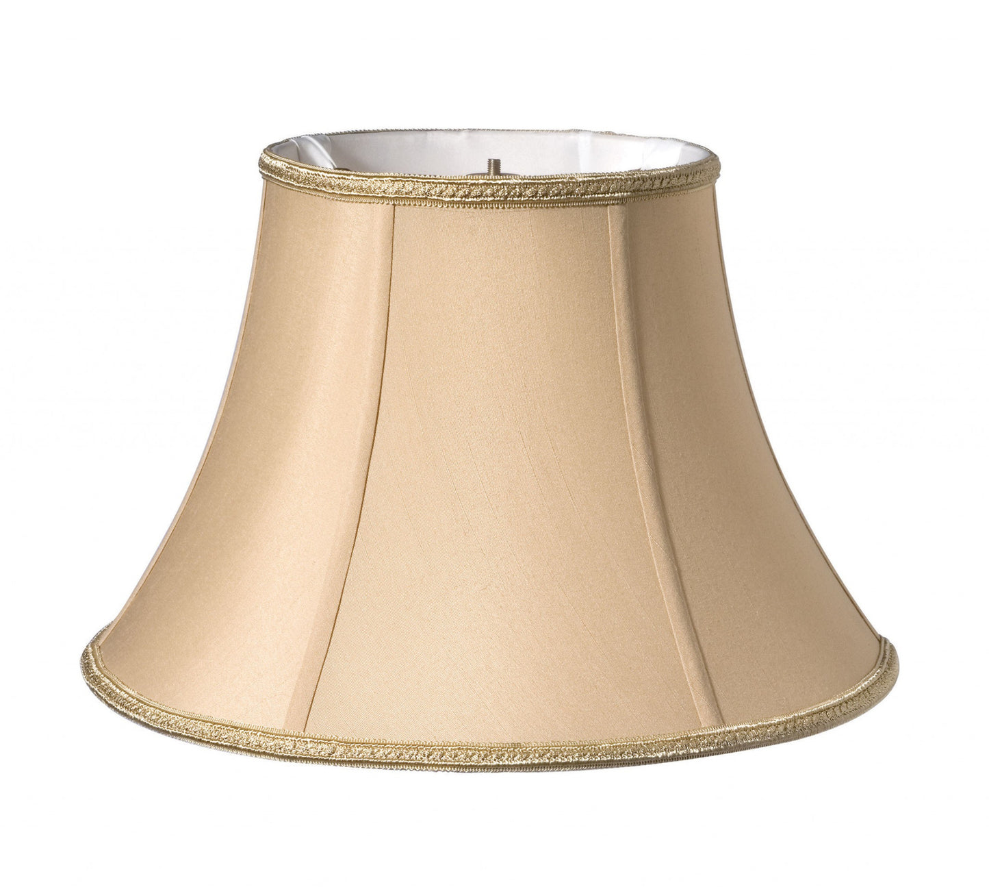 16" Vintage Gold Slanted Bell Shantung Lampshade