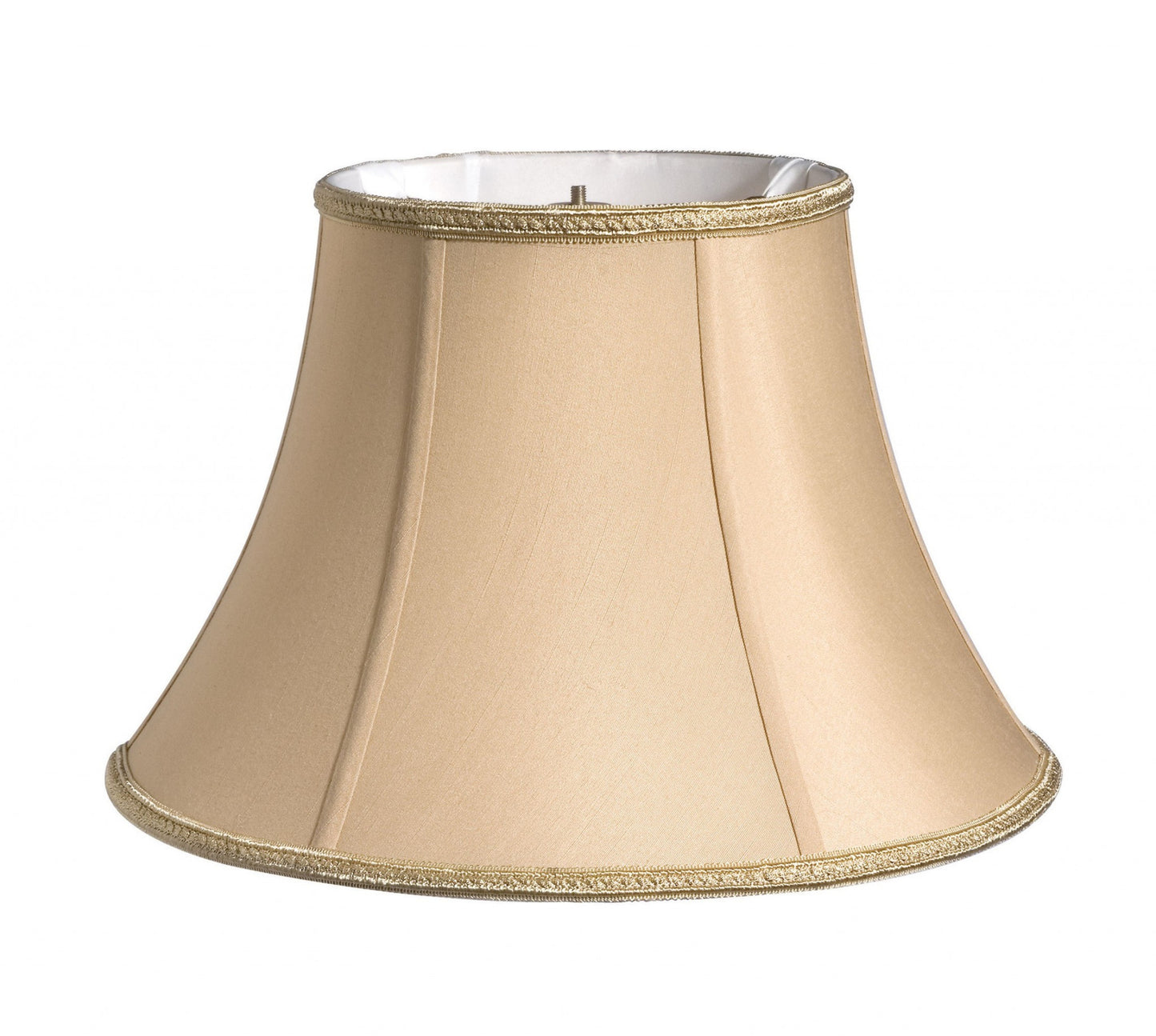 16" Vintage Gold Slanted Bell Shantung Lampshade