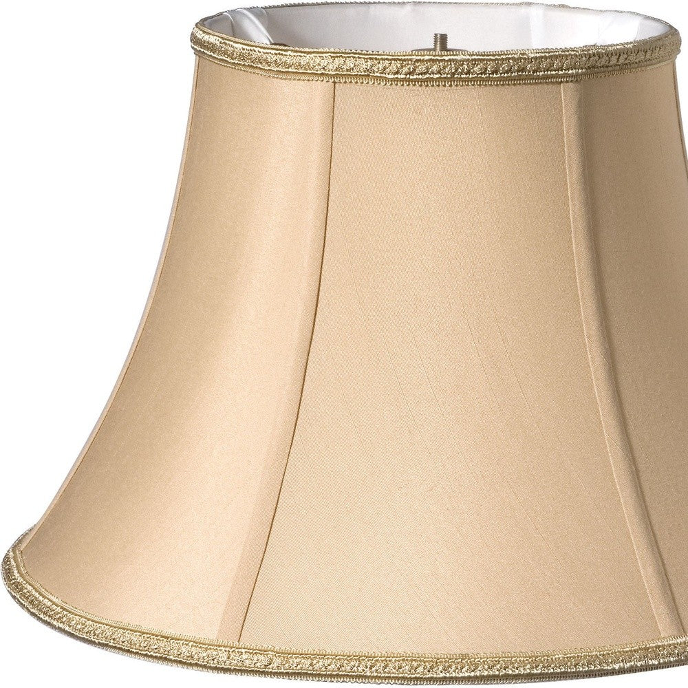 16" Vintage Gold Slanted Bell Shantung Lampshade