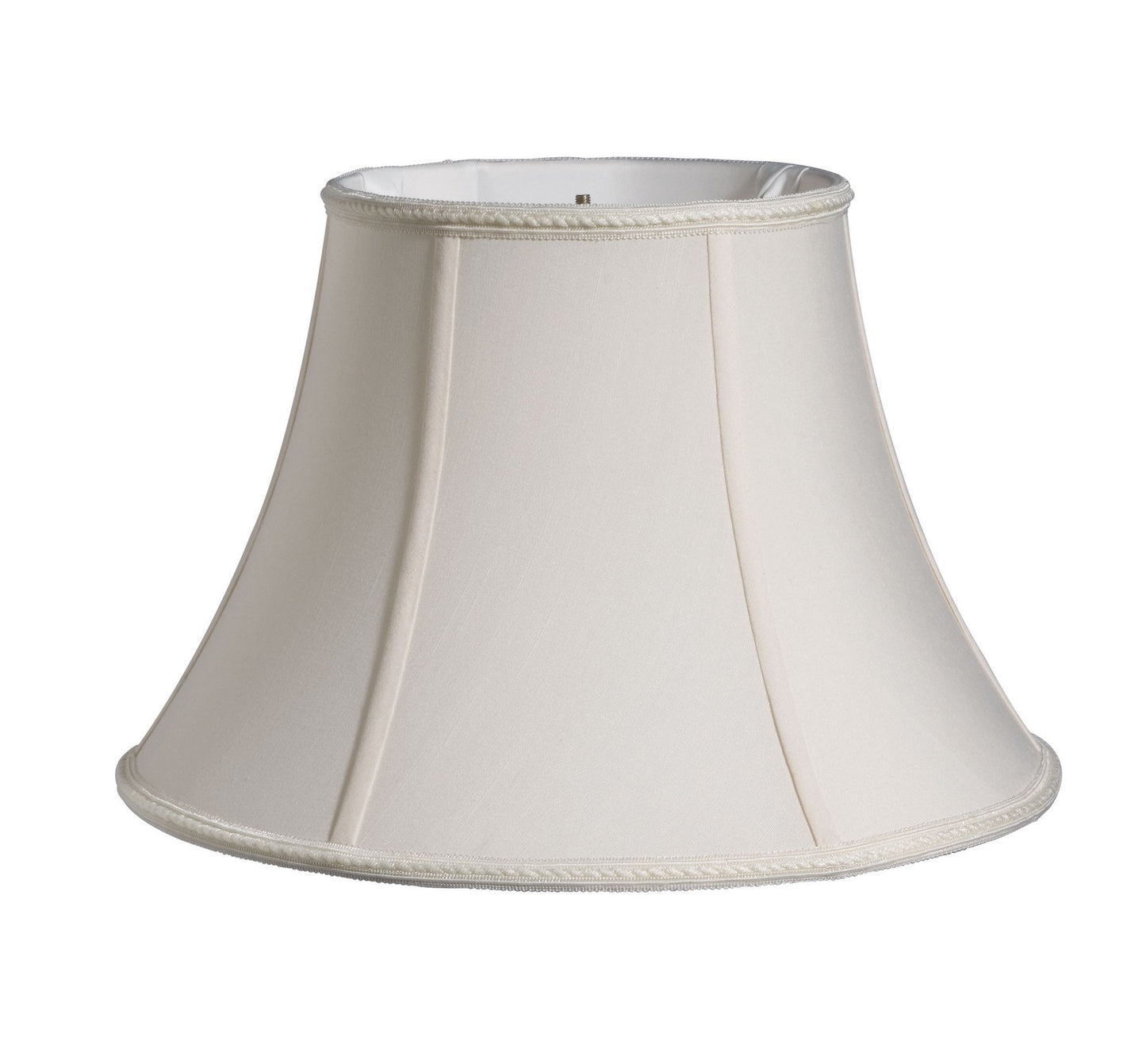 20" White Slanted Bell Shantung Lampshade