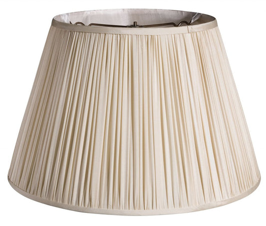 Cream Taffeta Pleated Empire Lamp Shade