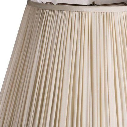 Cream Taffeta Pleated Empire Lamp Shade