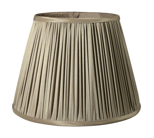 16" Ash Slanted Pleated Tafetta Lampshade