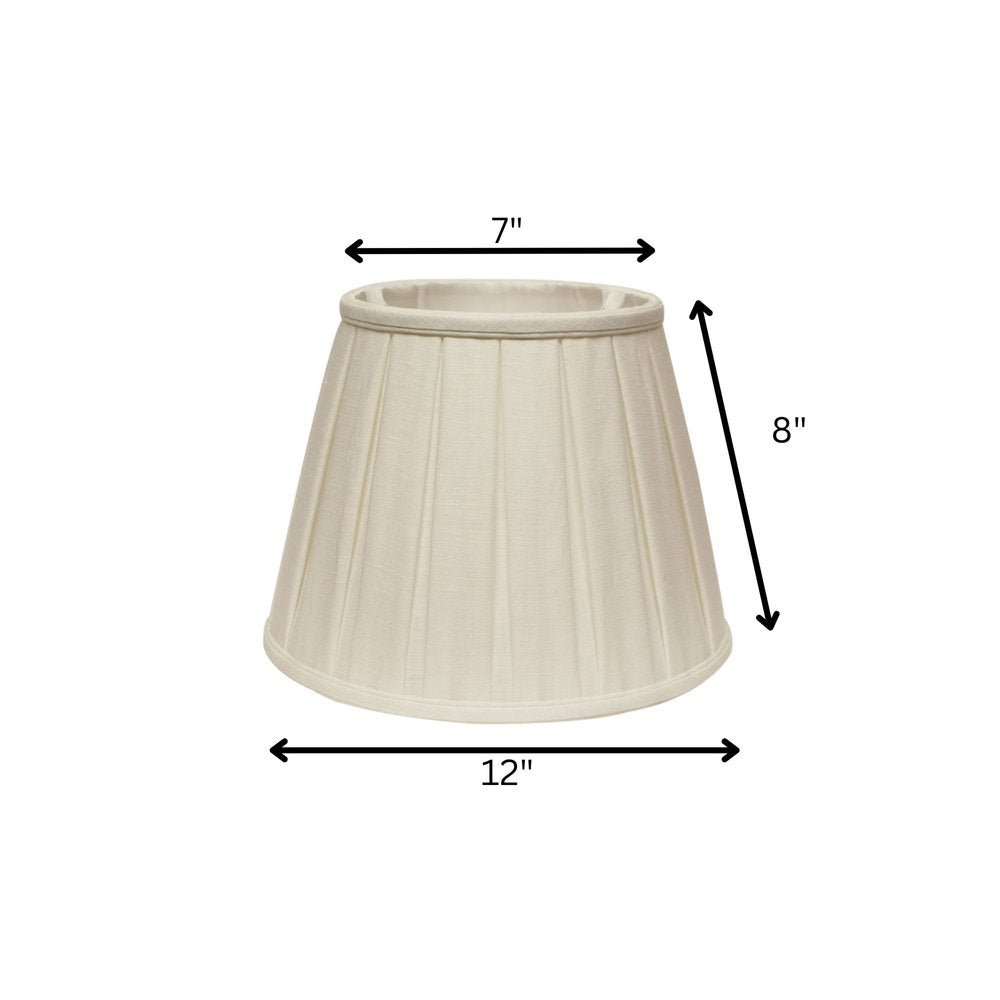 White Linen Pleated Empire Lamp Shade