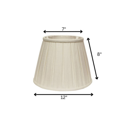 White Linen Pleated Empire Lamp Shade