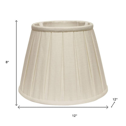 White Linen Pleated Empire Lamp Shade