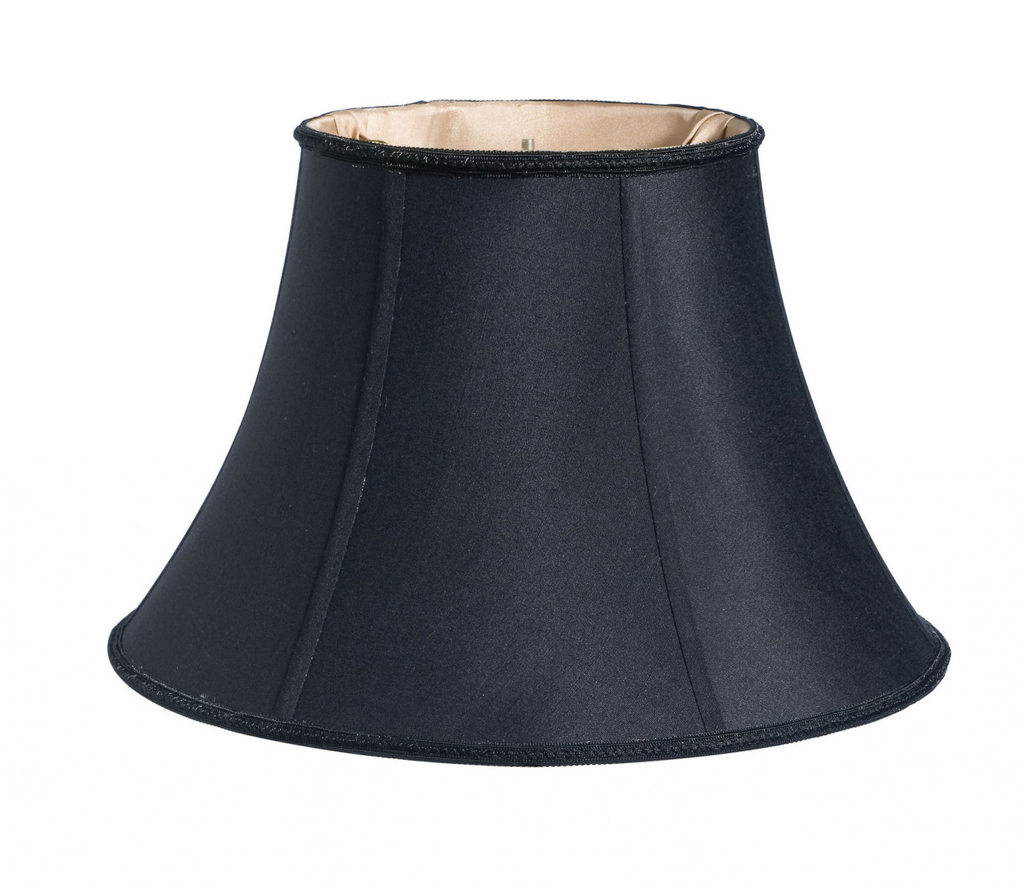 10" Black with Bronze Lining Slanted Oval Paperback Shantung Lampshade